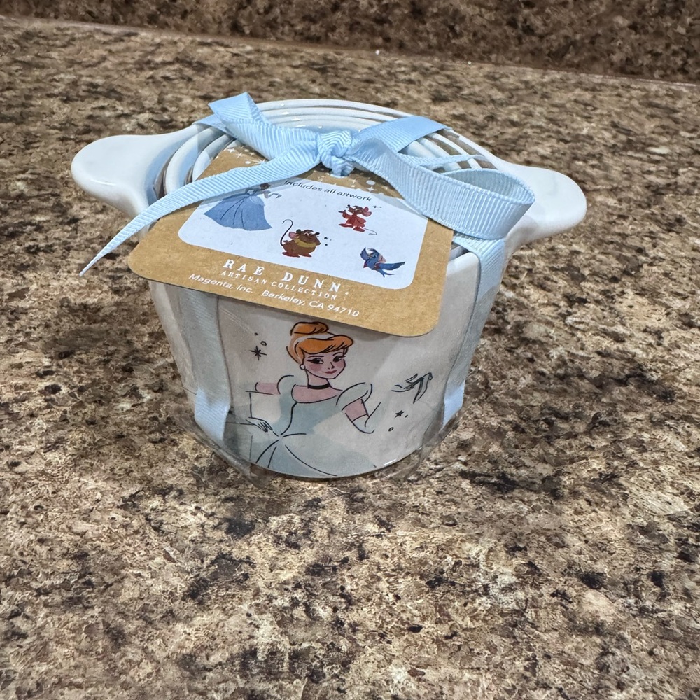 Rae Dunn Cinderella Measuring cupSet with Blue Ribbon